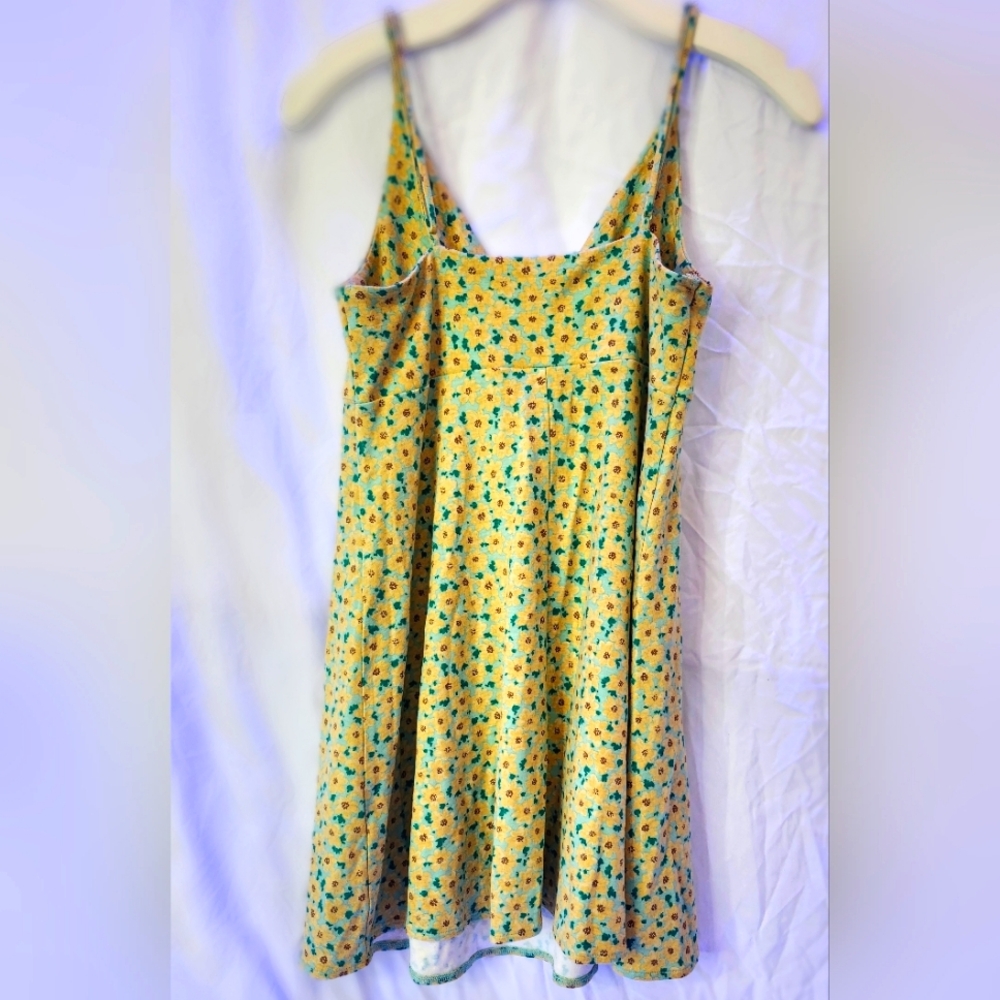 Urban Outfitters Yellow Floral Summer Dress Medium image 3